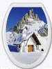 Сиденье д/унитаза белое Домик в горах /Еврокомфорт
