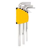 Набор ключей шестигранных Deli 1,5-10 мм удлин. хромир. (уп. 9 шт) /6974173013324
